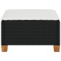 vidaXL Gartenhocker mit Kissen Schwarz 63,5x56x32 cm Poly Rattan vidaXL Gartenhocker mit Kissen Schwarz 63,5x56x32 cm Poly Rattan