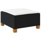 vidaXL Gartenhocker mit Kissen Schwarz 63,5x56x32 cm Poly Rattan vidaXL Gartenhocker mit Kissen Schwarz 63,5x56x32 cm Poly Rattan
