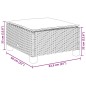 vidaXL Gartenhocker mit Kissen Schwarz 63,5x56x32 cm Poly Rattan vidaXL Gartenhocker mit Kissen Schwarz 63,5x56x32 cm Poly Rattan