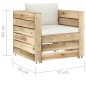 6-tlg. Garten-Lounge-Set mit Kissen Grün Imprägniertes Holz 6-tlg. Garten-Lounge-Set mit Kissen Grün Imprägniertes Holz
