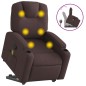 vidaXL Massagesessel mit Aufstehhilfe Dunkelbraun Stoff vidaXL Massagesessel mit Aufstehhilfe Dunkelbraun Stoff