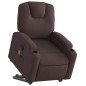 vidaXL Massagesessel mit Aufstehhilfe Dunkelbraun Stoff vidaXL Massagesessel mit Aufstehhilfe Dunkelbraun Stoff