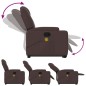 vidaXL Massagesessel mit Aufstehhilfe Dunkelbraun Stoff vidaXL Massagesessel mit Aufstehhilfe Dunkelbraun Stoff