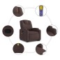 vidaXL Massagesessel mit Aufstehhilfe Dunkelbraun Stoff vidaXL Massagesessel mit Aufstehhilfe Dunkelbraun Stoff