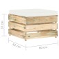 6-tlg. Garten-Lounge-Set mit Kissen Grün Imprägniertes Holz 6-tlg. Garten-Lounge-Set mit Kissen Grün Imprägniertes Holz