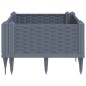 vidaXL Pflanzkasten mit Erdspießen Grau 42,5x42,5x28,5 cm PP vidaXL Pflanzkasten mit Erdspießen Grau 42,5x42,5x28,5 cm PP