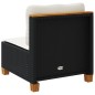 vidaXL Gartensofa ohne Armlehnen mit Kissen Schwarz Poly Rattan vidaXL Gartensofa ohne Armlehnen mit Kissen Schwarz Poly Rattan