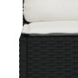vidaXL Gartensofa ohne Armlehnen mit Kissen Schwarz Poly Rattan vidaXL Gartensofa ohne Armlehnen mit Kissen Schwarz Poly Rattan