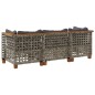 vidaXL Gartensofa mit Kissen 3-Sitzer Grau Poly Rattan vidaXL Gartensofa mit Kissen 3-Sitzer Grau Poly Rattan