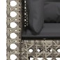 vidaXL Gartensofa mit Kissen 3-Sitzer Grau Poly Rattan vidaXL Gartensofa mit Kissen 3-Sitzer Grau Poly Rattan