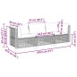 vidaXL Gartensofa mit Kissen 3-Sitzer Grau Poly Rattan vidaXL Gartensofa mit Kissen 3-Sitzer Grau Poly Rattan