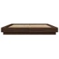 vidaXL Bettgestell Braun Eichen-Optik 160x200 cm Holzwerkstoff vidaXL Bettgestell Braun Eichen-Optik 160x200 cm Holzwerkstoff