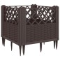 vidaXL Pflanzkasten mit Erdspießen Braun 43,5x43,5x43,5 cm PP vidaXL Pflanzkasten mit Erdspießen Braun 43,5x43,5x43,5 cm PP