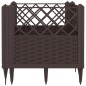 vidaXL Pflanzkasten mit Erdspießen Braun 43,5x43,5x43,5 cm PP vidaXL Pflanzkasten mit Erdspießen Braun 43,5x43,5x43,5 cm PP