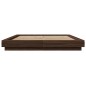 vidaXL Bettgestell Braun Eichen-Optik 150x200 cm Holzwerkstoff