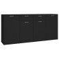Sideboard Schwarz 160x36x75 cm Holzwerkstoff Sideboard Schwarz 160x36x75 cm Holzwerkstoff