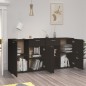 Sideboard Schwarz 160x36x75 cm Holzwerkstoff Sideboard Schwarz 160x36x75 cm Holzwerkstoff