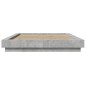 vidaXL Bettgestell mit LED Betongrau 120x200 cm Holzwerkstoff vidaXL Bettgestell mit LED Betongrau 120x200 cm Holzwerkstoff