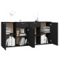 Sideboard Schwarz 160x36x75 cm Holzwerkstoff Sideboard Schwarz 160x36x75 cm Holzwerkstoff
