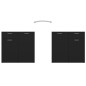 Sideboard Schwarz 160x36x75 cm Holzwerkstoff Sideboard Schwarz 160x36x75 cm Holzwerkstoff