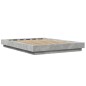 vidaXL Bettgestell mit LED Betongrau 140x190 cm Holzwerkstoff vidaXL Bettgestell mit LED Betongrau 140x190 cm Holzwerkstoff
