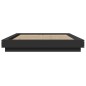 vidaXL Bettgestell mit LED Schwarz 135x190 cm Holzwerkstoff vidaXL Bettgestell mit LED Schwarz 135x190 cm Holzwerkstoff