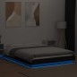 vidaXL Bettgestell mit LED Schwarz 120x190 cm Holzwerkstoff vidaXL Bettgestell mit LED Schwarz 120x190 cm Holzwerkstoff
