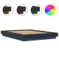 vidaXL Bettgestell mit LED Schwarz 120x190 cm Holzwerkstoff vidaXL Bettgestell mit LED Schwarz 120x190 cm Holzwerkstoff
