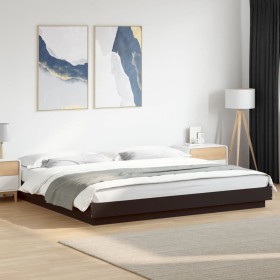 vidaXL Bettgestell Schwarz 180x200 cm Holzwerkstoff