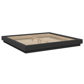 vidaXL Bettgestell Schwarz 180x200 cm Holzwerkstoff