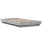 vidaXL Bettgestell mit LED Betongrau 75x190 cm Holzwerkstoff vidaXL Bettgestell mit LED Betongrau 75x190 cm Holzwerkstoff