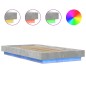vidaXL Bettgestell mit LED Betongrau 90x200 cm Holzwerkstoff vidaXL Bettgestell mit LED Betongrau 90x200 cm Holzwerkstoff