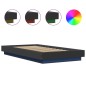 vidaXL Bettgestell mit LED Schwarz 75x190 cm Holzwerkstoff vidaXL Bettgestell mit LED Schwarz 75x190 cm Holzwerkstoff