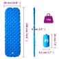 vidaXL Aufblasbare Isomatte Blau 190x58x6 cm vidaXL Aufblasbare Isomatte Blau 190x58x6 cm