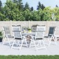 vidaXL Hochlehner-Auflagen 6 Stk. Melange Hellgrau 120x50x7 cm Stoff vidaXL Hochlehner-Auflagen 6 Stk. Melange Hellgrau 120x50x7 cm Stoff