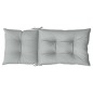 vidaXL Hochlehner-Auflagen 6 Stk. Melange Hellgrau 120x50x7 cm Stoff vidaXL Hochlehner-Auflagen 6 Stk. Melange Hellgrau 120x50x7 cm Stoff