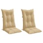 vidaXL Hochlehner-Auflagen 2 Stk. Melange Beige 120x50x7 cm Stoff vidaXL Hochlehner-Auflagen 2 Stk. Melange Beige 120x50x7 cm Stoff