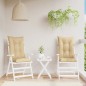 vidaXL Hochlehner-Auflagen 2 Stk. Melange Beige 120x50x7 cm Stoff vidaXL Hochlehner-Auflagen 2 Stk. Melange Beige 120x50x7 cm Stoff