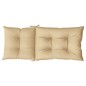 vidaXL Hochlehner-Auflagen 2 Stk. Melange Beige 120x50x7 cm Stoff vidaXL Hochlehner-Auflagen 2 Stk. Melange Beige 120x50x7 cm Stoff