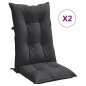vidaXL Hochlehner-Auflagen 2 Stk. Melange Anthrazit 120x50x7cm Stoff vidaXL Hochlehner-Auflagen 2 Stk. Melange Anthrazit 120x50x7cm Stoff