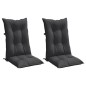 vidaXL Hochlehner-Auflagen 2 Stk. Melange Anthrazit 120x50x7cm Stoff vidaXL Hochlehner-Auflagen 2 Stk. Melange Anthrazit 120x50x7cm Stoff