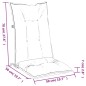 vidaXL Hochlehner-Auflagen 2 Stk. Melange Anthrazit 120x50x7cm Stoff vidaXL Hochlehner-Auflagen 2 Stk. Melange Anthrazit 120x50x7cm Stoff