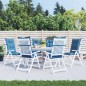 vidaXL Hochlehner-Auflagen 6 Stk. Melange Blau 120x50x7 cm Stoff vidaXL Hochlehner-Auflagen 6 Stk. Melange Blau 120x50x7 cm Stoff