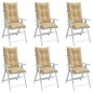 vidaXL Hochlehner-Auflagen 6 Stk. Melange Beige 120x50x7 cm Stoff vidaXL Hochlehner-Auflagen 6 Stk. Melange Beige 120x50x7 cm Stoff