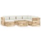 8-tlg. Garten-Lounge-Set mit Kissen Grün Imprägniertes Holz 8-tlg. Garten-Lounge-Set mit Kissen Grün Imprägniertes Holz