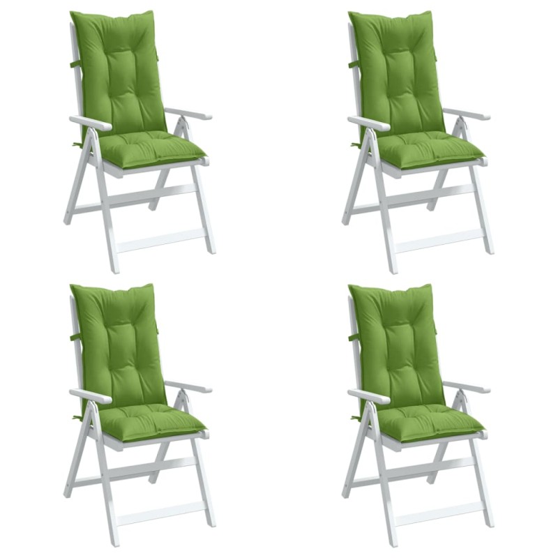 vidaXL Hochlehner-Auflagen 4 Stk. Melange Grün 120x50x7 cm Stoff vidaXL Hochlehner-Auflagen 4 Stk. Melange Grün 120x50x7 cm Stoff