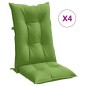 vidaXL Hochlehner-Auflagen 4 Stk. Melange Grün 120x50x7 cm Stoff vidaXL Hochlehner-Auflagen 4 Stk. Melange Grün 120x50x7 cm Stoff