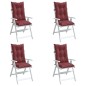 vidaXL Hochlehner-Auflagen 4 Stk. Melange Weinrot 120x50x7 cm Stoff vidaXL Hochlehner-Auflagen 4 Stk. Melange Weinrot 120x50x7 cm Stoff