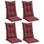vidaXL Hochlehner-Auflagen 4 Stk. Melange Weinrot 120x50x7 cm Stoff vidaXL Hochlehner-Auflagen 4 Stk. Melange Weinrot 120x50x7 cm Stoff