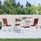 vidaXL Hochlehner-Auflagen 4 Stk. Melange Weinrot 120x50x7 cm Stoff vidaXL Hochlehner-Auflagen 4 Stk. Melange Weinrot 120x50x7 cm Stoff